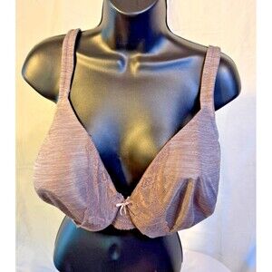 Cacique Women's Plus Size 42G 42DDDD Underwire Push Up Bra Taupe Supportive